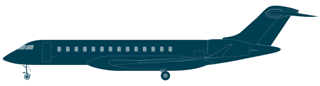 Global 8000 side view